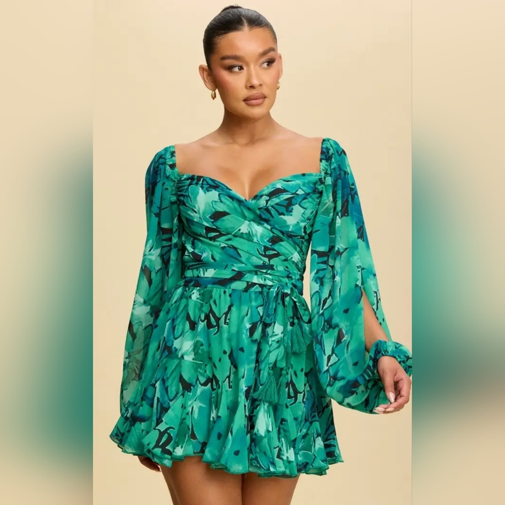 Spring Escape Flutter Dress w/built in  Romper